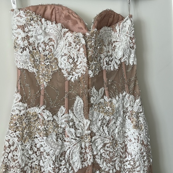 New Jovani Mini Wedding Evening Dress Sz 0 - Picture 4 of 6